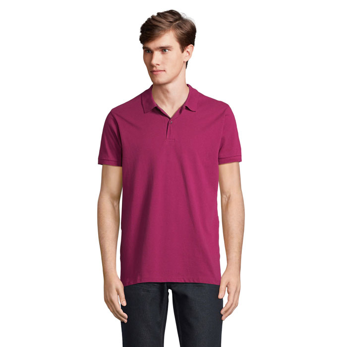 Polo homme coton bio personnalisé 170g - PLANET Violet astral